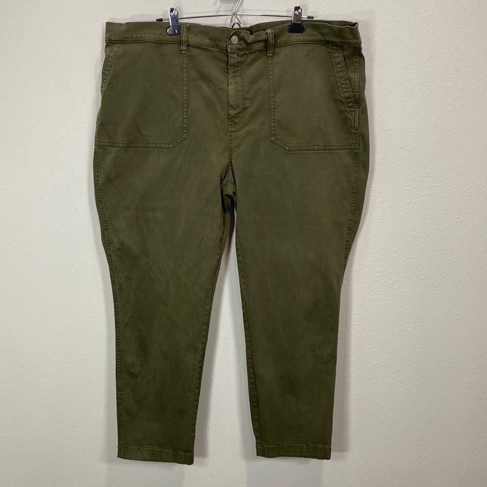 J crew vintage straight cargo pants olive‎ green
